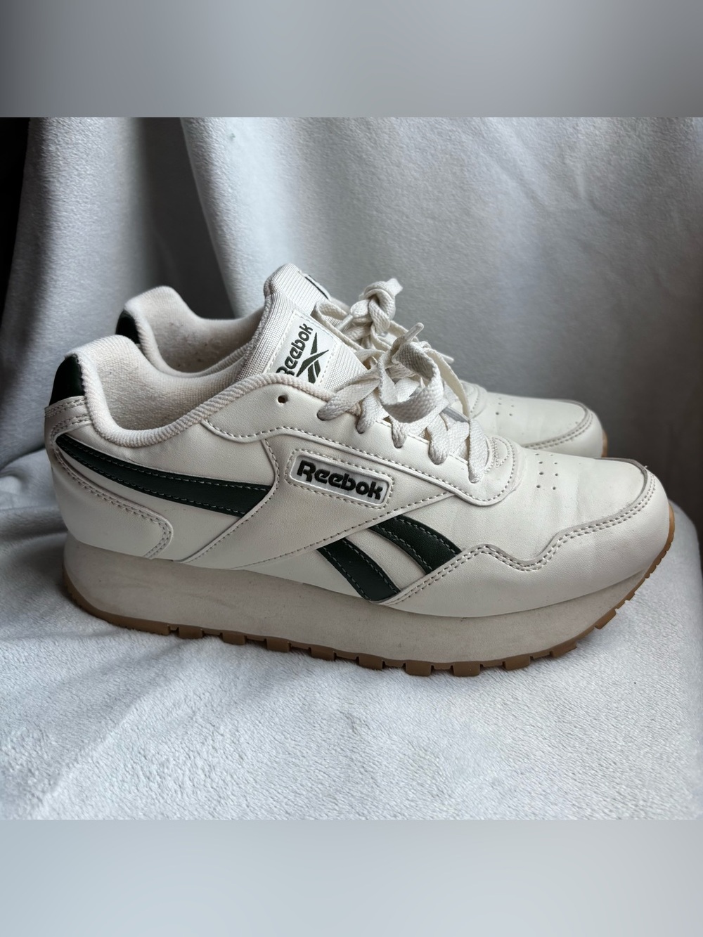 Reebok Classic Harman Green Striped Sneakers 8.5 - Picture 2 of 8